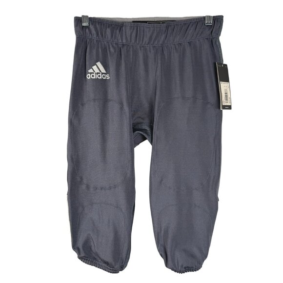 Adidas Hyped Football Pants Mens Medium Gray White No Pads NWT SS-1965 - Picture 1 of 14